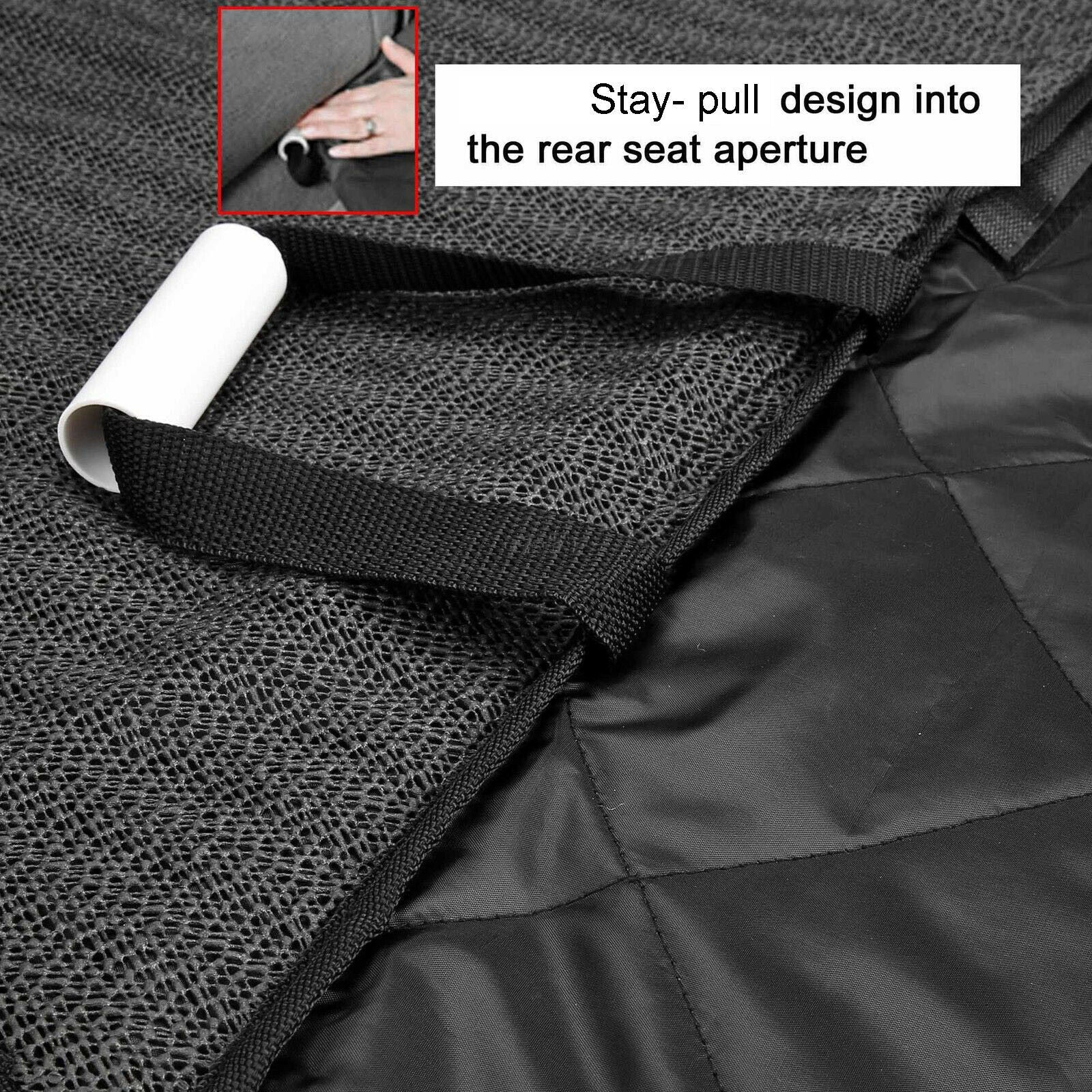 Car Pet Dog Travel Waterproof Bench Protector Luxury -Black