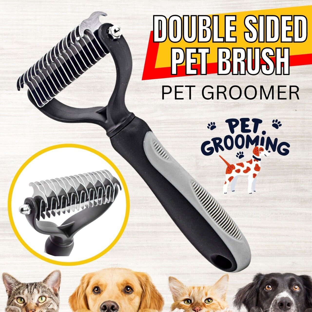 Pet Deshedding Hair Remover Brush