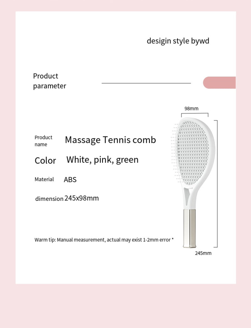 Hair Comb Tennis Racket Fluffy Combs