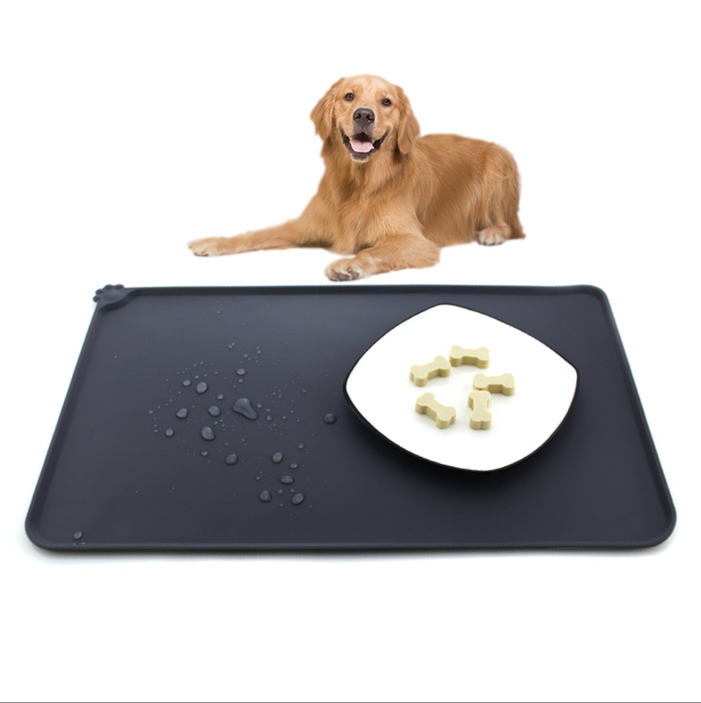 Waterproof Pure Color Silicone Pet Food Mat